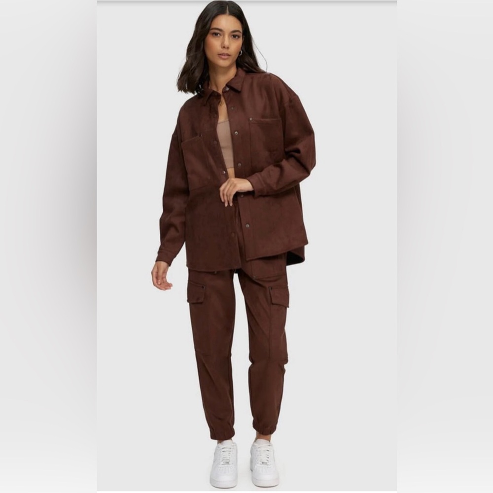 KuwallaTee Suede Oversized Shacket+ SUEDE CARGO
JOGGERS Set